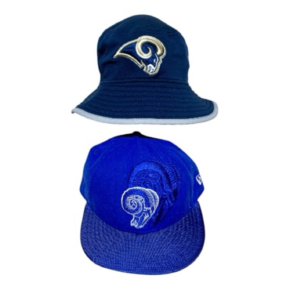 Los Angeles Rams New Era Blue NFL Buck and Flatbill Hat Bundle